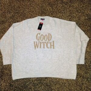 NWT Vince Camuto XL Halloween sweater beige and gold